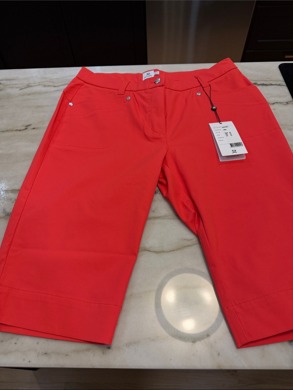 Daily Sports Coral Red Bermuda Shorts with Front Pockets